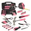 39pcs Pink Tool Kit, Including Screwdriver, Utility Knife, Scissors, Suitable for Repairs In Home, Garage, Garden