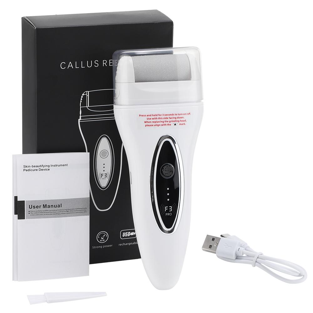 Профессиональные электрические инструменты для педикюра, устройство для удаления мозолей, 3 скорости, инструмент для ухода за ногами, средство для удаления омертвевших клеток кожи, зарядка типа C