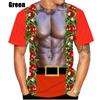 Hot Sale Funny Muscle Christmas 3D Paint Men's/women's T Shirt 3D Printing Short-sleeved Tops