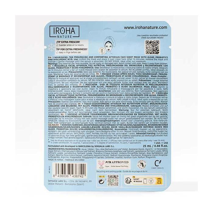 Iroha Nature Masque Aftersun Nourrissant - Algues