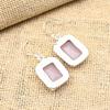 Розовый халцедон, драгоценный камень, стерлинговое серебро 925 пробы, милые ювелирные серьги ручной работы для женщин
