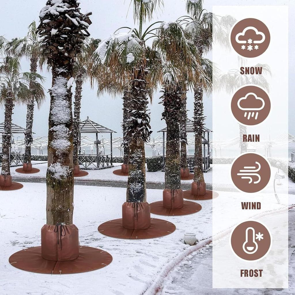 Winter Tropical Tree Root Protector Insulation Cover Bag with Drawstring