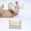 1/12 Кукольный домик Мини-колыбель Детская кроватка Качающаяся кроватка Модель Кукольный домик Имитация Мебель Украшение Аксессуары для кукольного домика Игрушка для игры