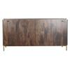 Low Sideboard - Brown - Steel - Mango Wood - 160 Cm - Modern Design