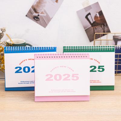 Маленький настольный календарь 2025 года, перекидной настольный календарь, ежемесячный планировщик, органайзер для управления временем для домашнего офиса и школы