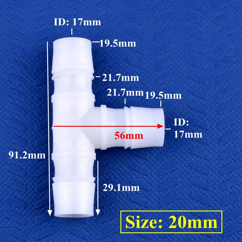 10 шт./лот 1,6~17,5 мм полипропиленовый тройник-соединитель для аквариума, 3-ходовое соединение, садовые шланговые соединители для воды, 20 мм, 25 мм, быстроразъемные соединения типа «пагода»