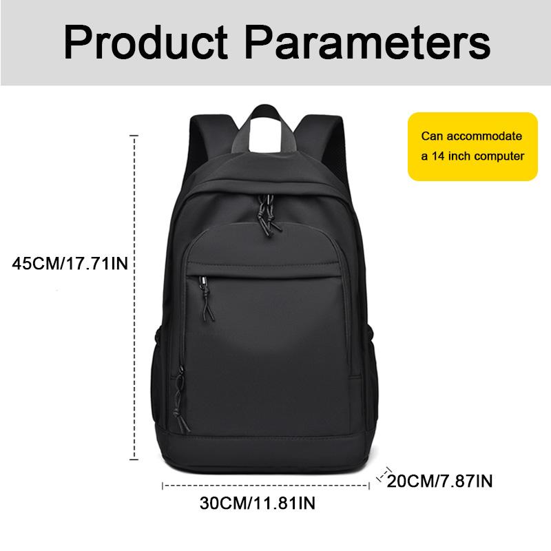 14-дюймовый унисекс рюкзак большой вместимости для повседневного использования, прочный из ткани Оксфорд, простой дорожный рюкзак, рюкзак для компьютера, студенческий рюкзак