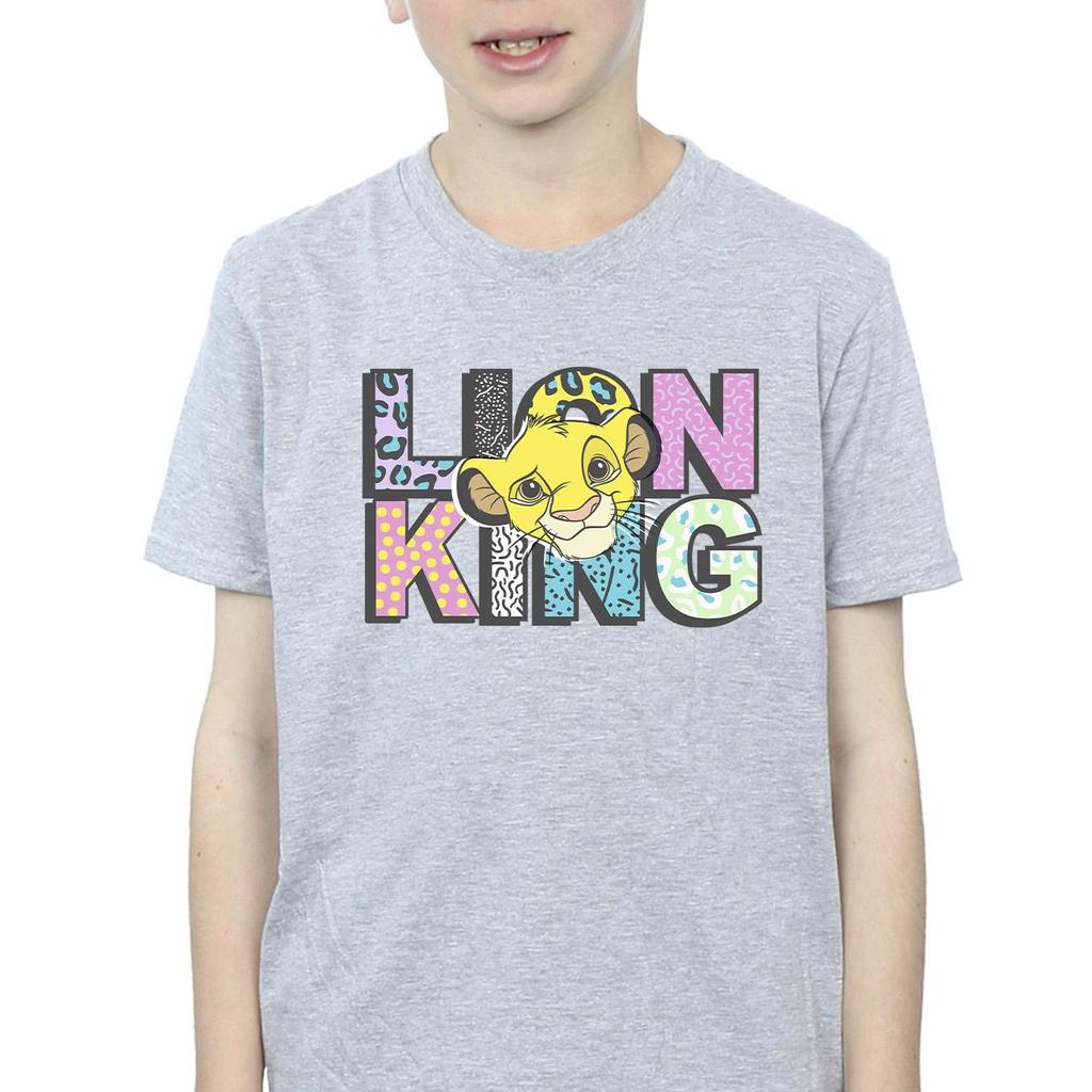 Disney Boys The Lion King Pattern Logo T-Shirt
