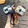 Cute Cartoon Leather Dog Pendant Keychains For Women Bag Pendant Car Key Chains  Backpack Decoration Accessories Gifts