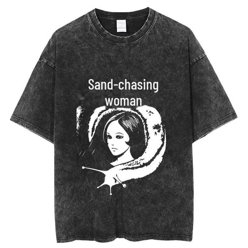 Мужская ретро-стираемая футболка Tomie Junji Ito Demon Slayer