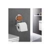 Wooden Patterned Magic Fix Magic Sticky Chrome Wc Paper Holder