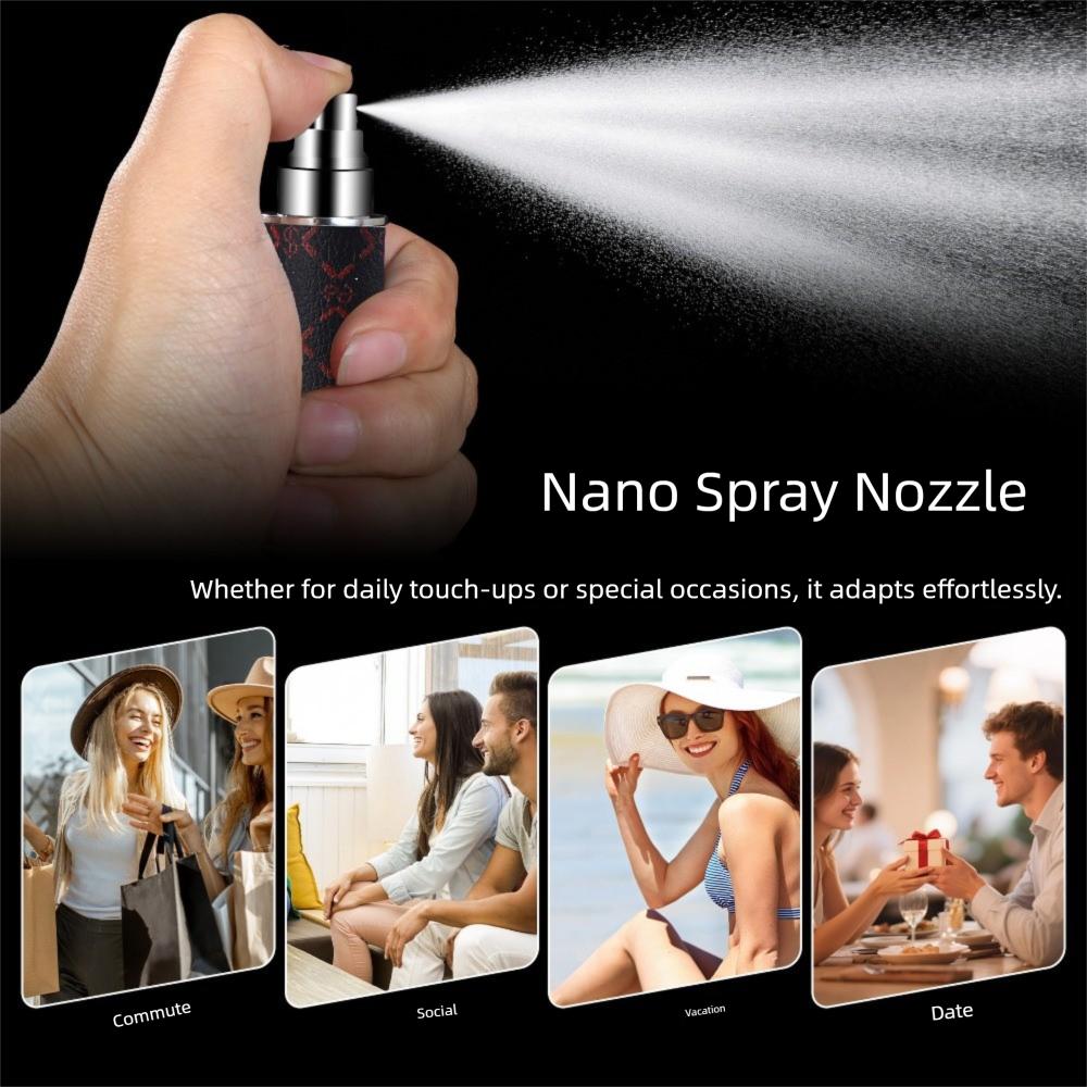 Lychee Pattern Perfume Bottle PU Leather Perfume Atomizer Bottle Cosmetic Container  Travel