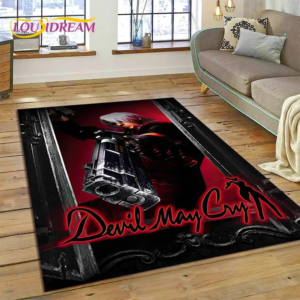 DMC Game 3D D-Devil May Cry Cartoon Rug Carpet for Living Room Bedroom Home Decor,Floor Mat Non-slip Decoration for Sofa Doormat