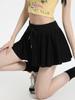 Танцевальная спортивная повседневная свободная мини-юбка с завязками на резинке для лета для йоги, дышащая юбка для бега, облегающая юбка А-силуэта