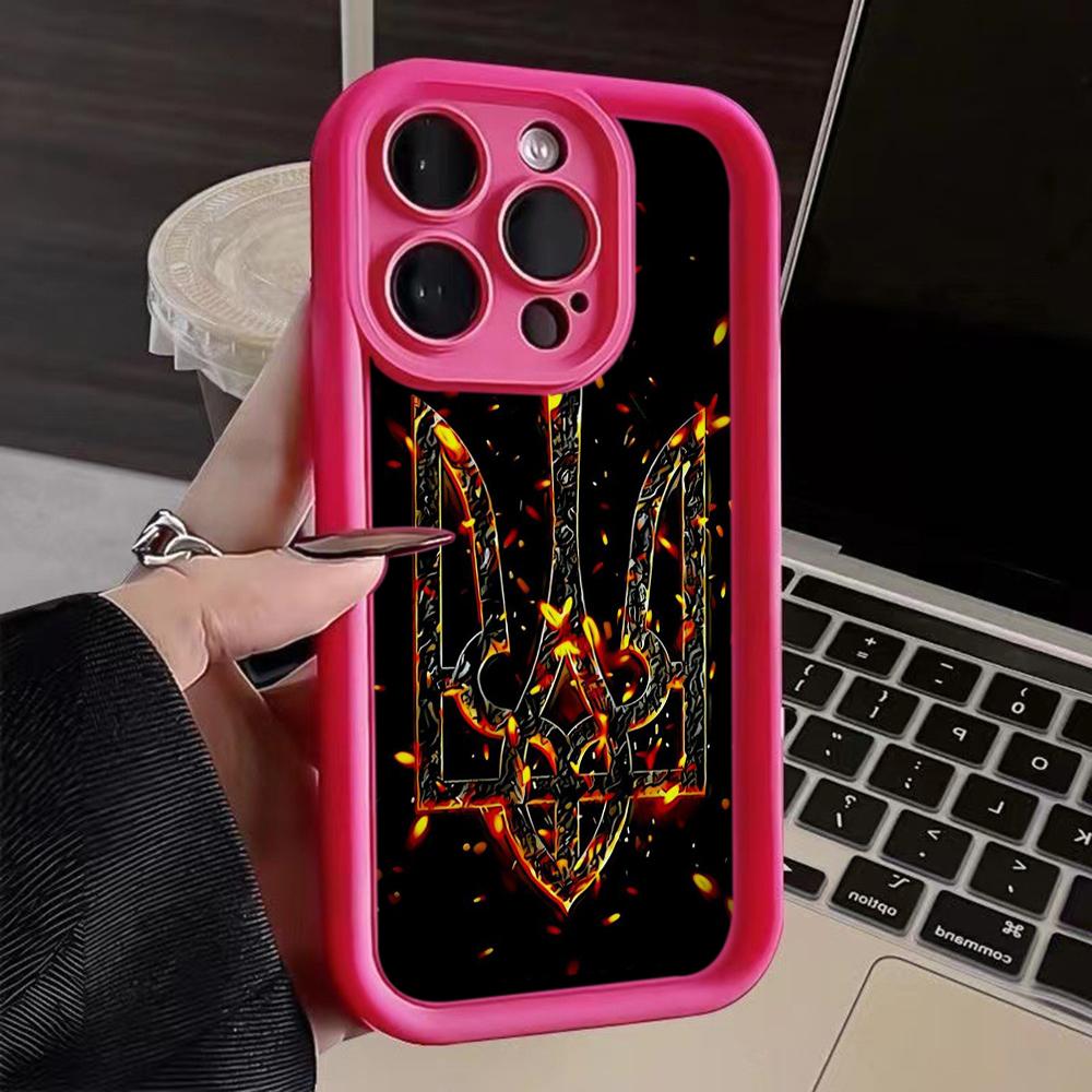 LZ26 National Emblem Flag Art Silicone Phone Case for iPhone 11 13 14 15 16 Pro Max 7 8 16 Plus 12 Mini XS Max XR Shockproof Back Cover