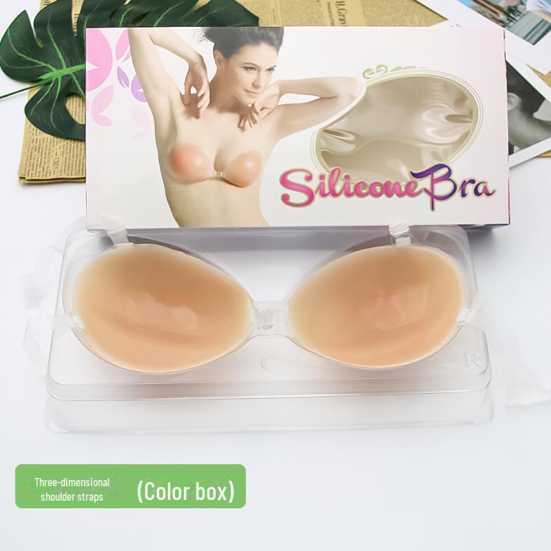 Silicone Push-Up Invisible Bra - Seamless, Anti-Exposure & Anti-Bump Design for Enhanced Small Busts