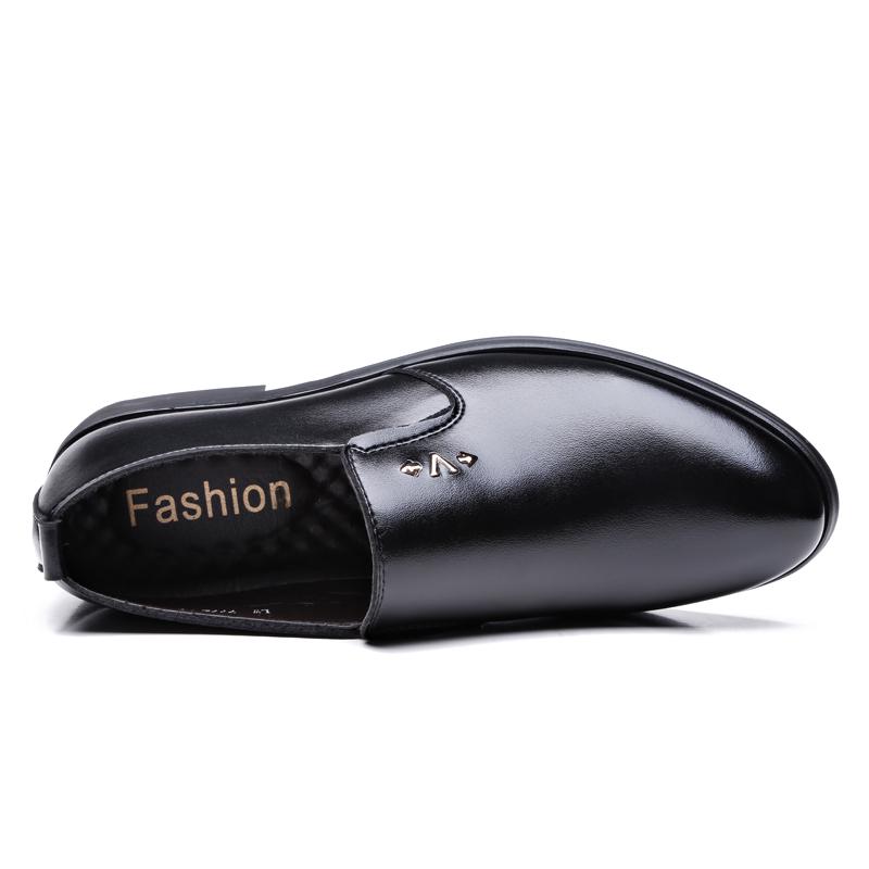 High Quality Leather Men Formal Shoes Men's Business Shoes Casual Loafers Dress Moccasins Breathable Slip On Black Driving Shoes