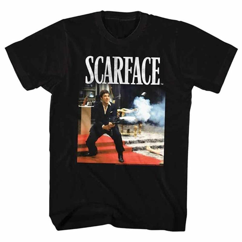 Scarface Tony Montana Guns Blazing Unisex T-Shirt Graphic Tee