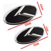 AABJA1 (7 Pcs) K Logo 3D Emblem Front Grille Trunk + Steering Wheel + Wheel Center Caps Sticker Badge For Kia K5 K3 K2 K4 Forte Koup