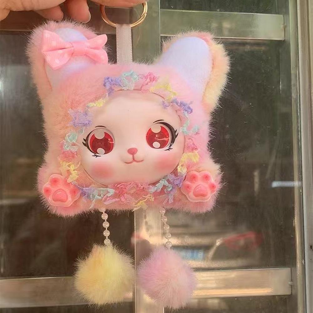 Handmade Plush Doll Keychain Pom Pom Dangles Plush Toy Pendant Doll Bag Charm  Handbag Decoration