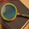 Латунная стеклянная лупа, Полная латунная лупа Генри Хьюз Лондон Лтд.. 1942, , Лучший простой подарок на Хэллоуин