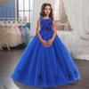 Lace Beaded Applique Long Ball Gown Kids Dress Girl Party Elegant Teenager Formal Wedding Dresses