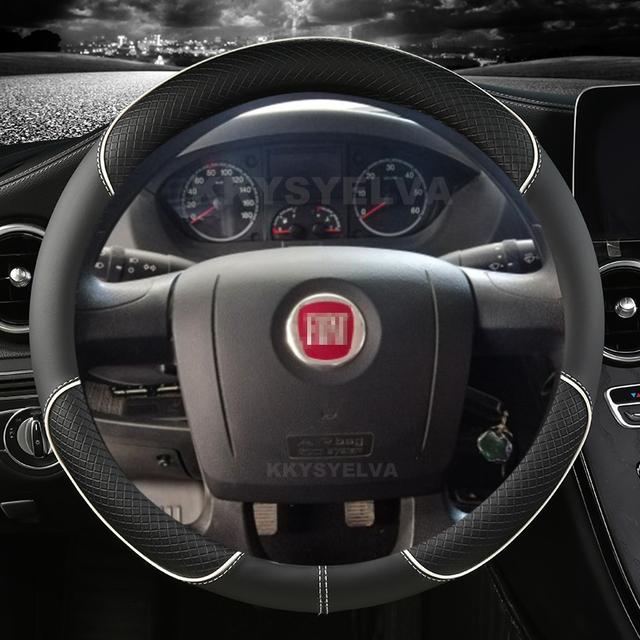 Кожаный чехол на руль автомобиля из микрофибры для Fiat Ducato Peugeot Boxer Citroen Jumper реле Ram ProMaster автоаксессуары