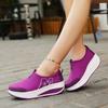 2025 Spring and Summer New Rocking Shoes Breathable Women's Shoes Casual Sports Muffin Shoes Wedge Heel Single Shoes Mesh Shoes