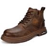 Leather Martin Boots New Men's Boots High-top Leather Shoes Autumn and Winter Platform British Style Tooling Short Boots Men