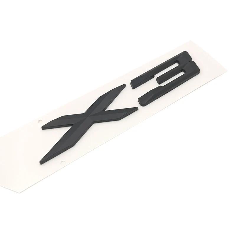 3D ABS Silver Car Styling Tail Sticker Badge for BMW X1 X3 X5 X6 Series Xdrive 20d 25d 30d 35d Door Stickers Emblem Accessories