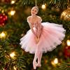 Pink Dress Ballet Girl Car Pendant 2D Flat Decorative Pendant Exquisite Ballet Girl Keychain  Car