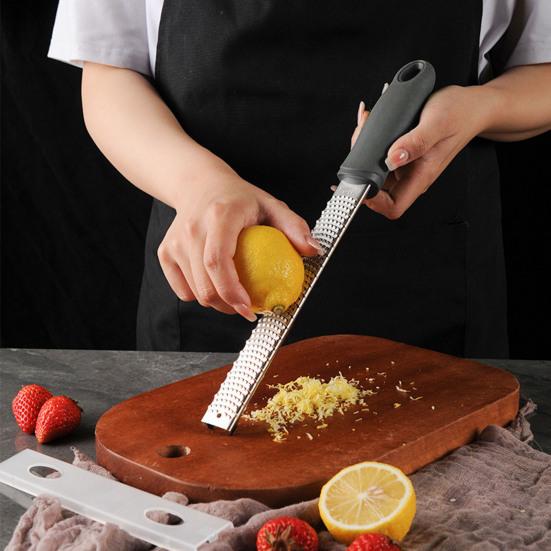 Терка для фруктов, лимонная цедра с нескользящей ручкой, дизайн с острым лезвием, терка для приготовления пищи, терка для сыра, кухонные аксессуары для нарезки