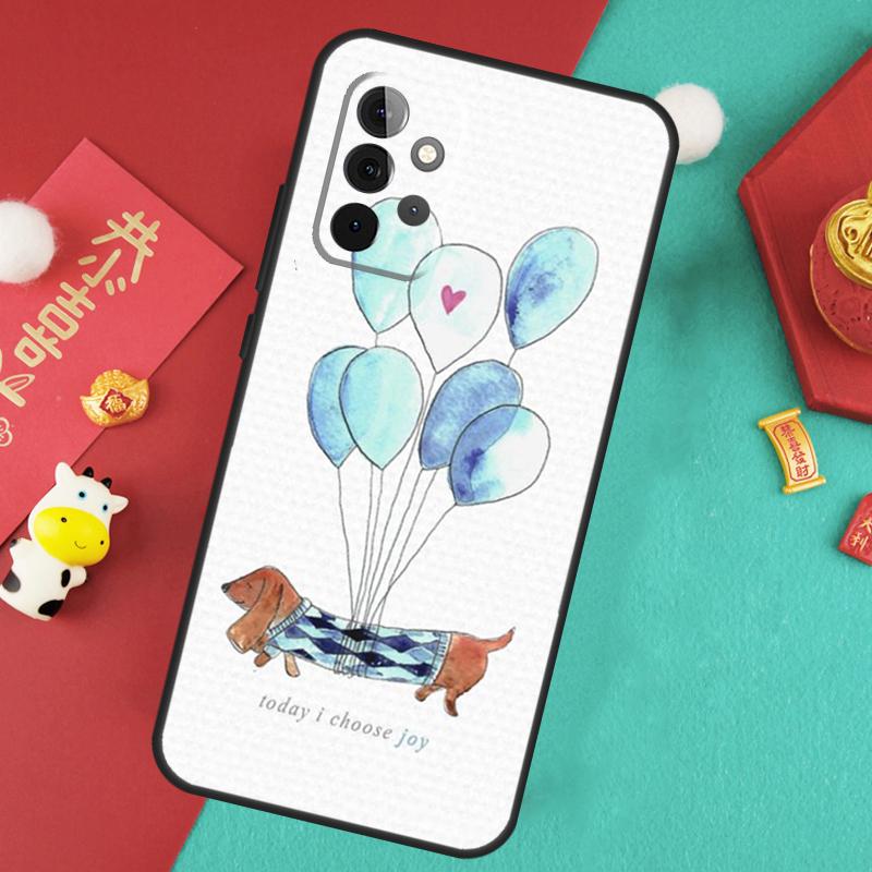 Мультяшный чехол такса сосиска для Samsung Galaxy A13 A33 A53 A15 A25 A35 A55 A54 A34 A14 A71 A51 A12 A32 A52