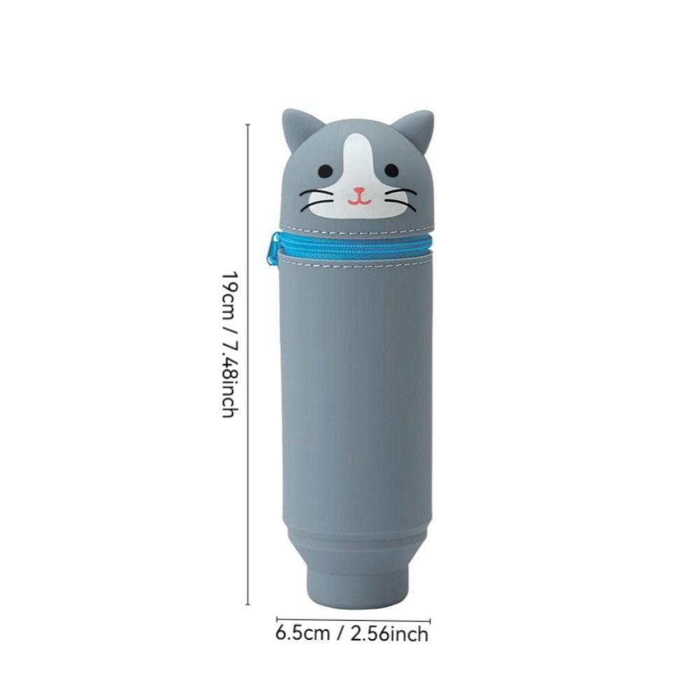 1 шт. Силиконовый пенал в форме животного Органайзер для канцелярских принадлежностей Мультяшный пенал для студентов