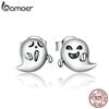 Bamoer Oxidized Silver Stud Earrings for Women Little Devil Ghost Jewelry Gift for Girl 925 Sterling Silver Jewelry