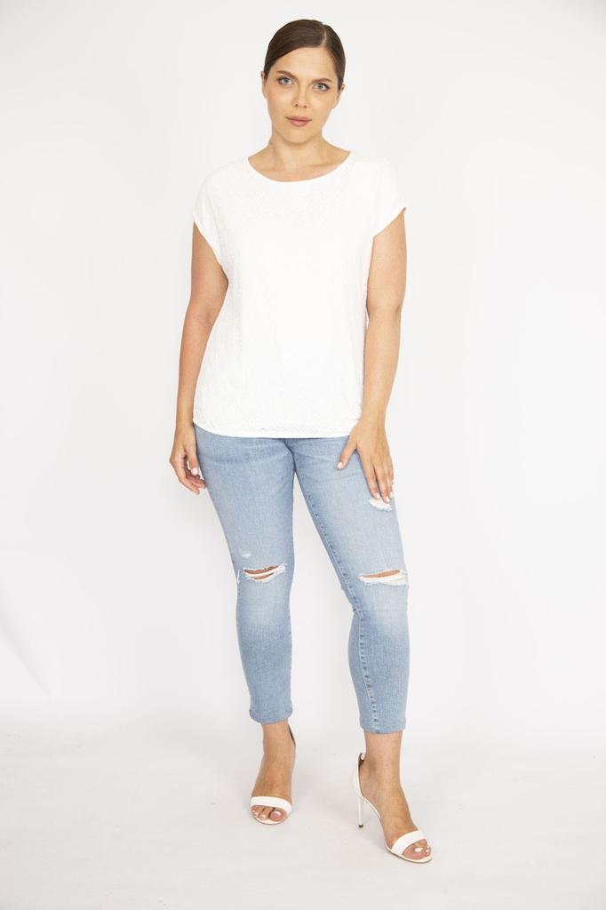 Женская блузка большого размера, костяная блузка больших размеров с кружевной передней частью и низким рукавом