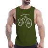 Summer Adult Men'S Casual Sports Crew-Neck Vest Creative Bike 2d Print Trend Comfortable Simple Breathable Sleeveless T-Shirt