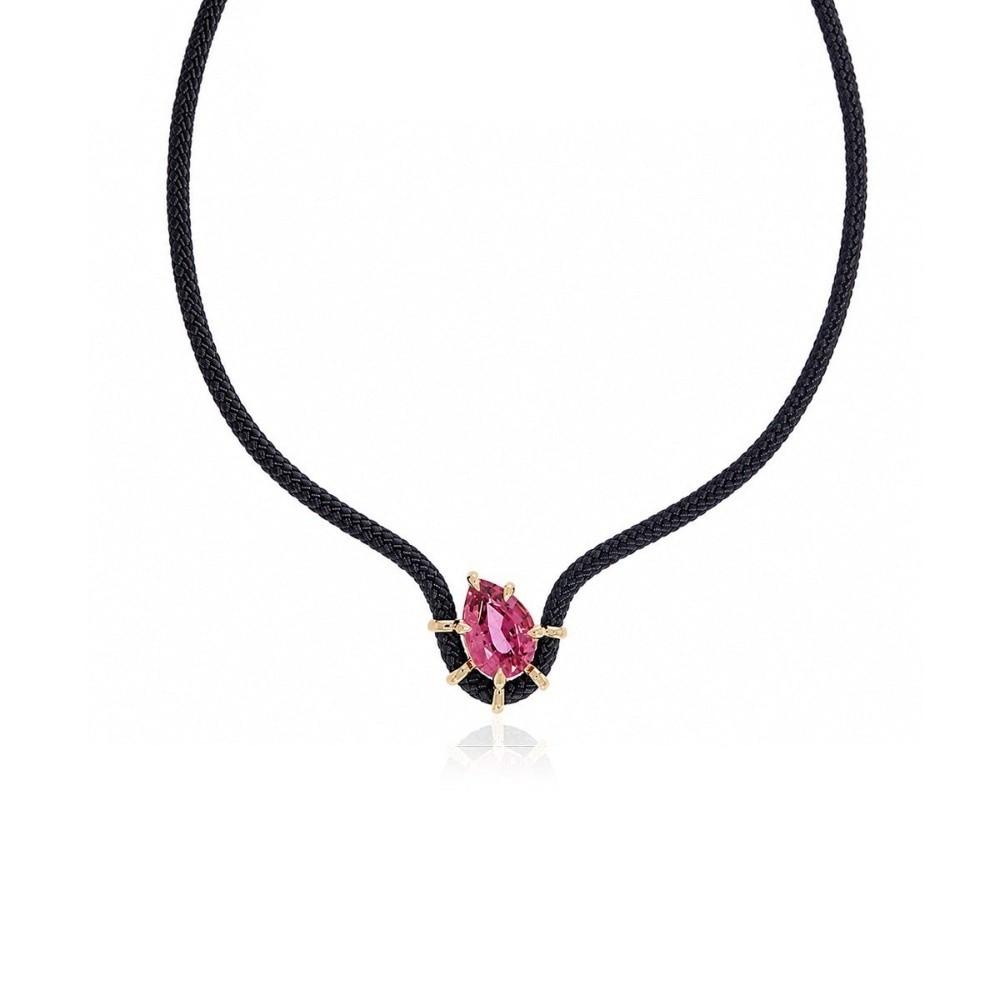 Colorful Colorful Zincon Braided Rope Necklaces Jewelry Gift Gemstone Cord Necklace Women