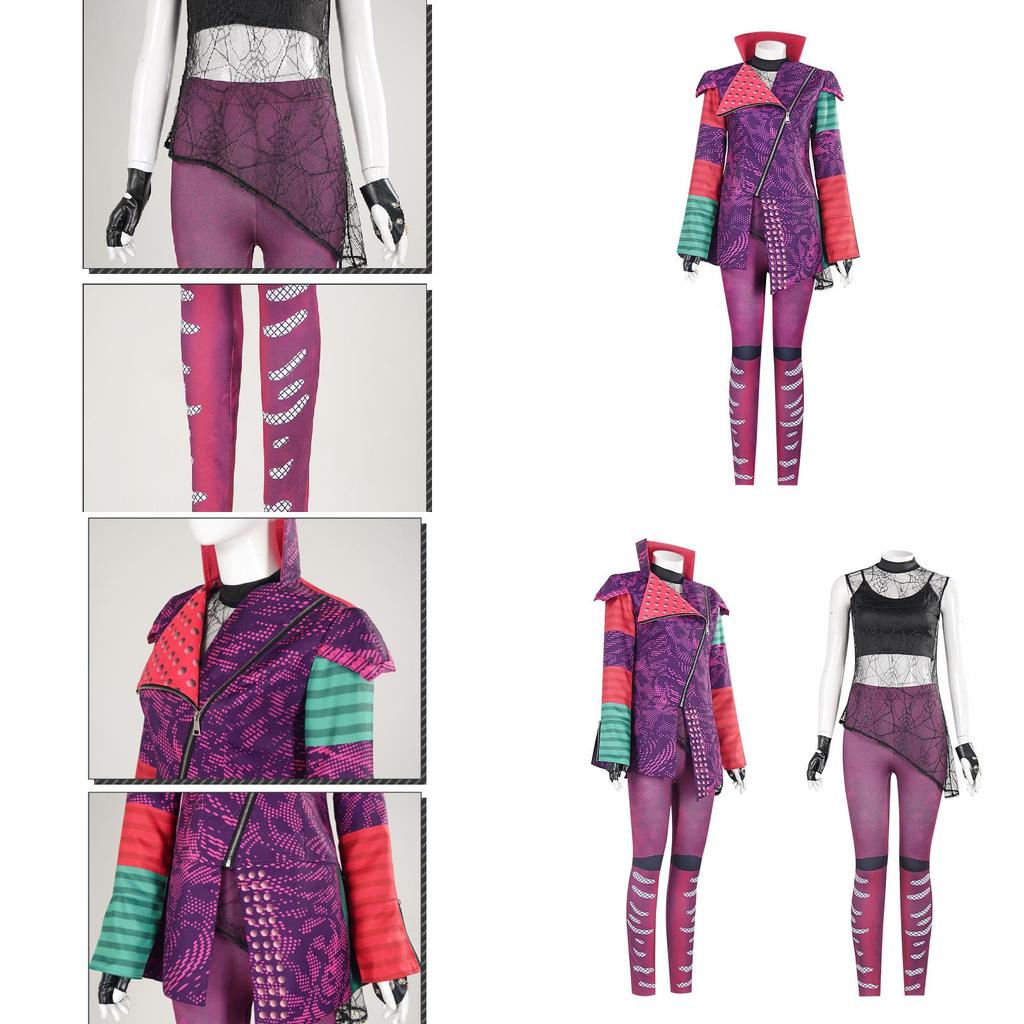 Descendants 3 Mal Halloween Costume Bodysuit With Polyester Blend For Anime Role Play