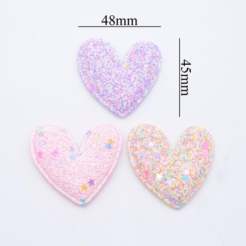 12 шт. 48*45 мм, мягкие аппликации в виде сердечек для одежды «сделай сам», шляпа, обувь, нашивки для шитья, зажимы для головных уборов ручной работы, аксессуары для декора с бантом