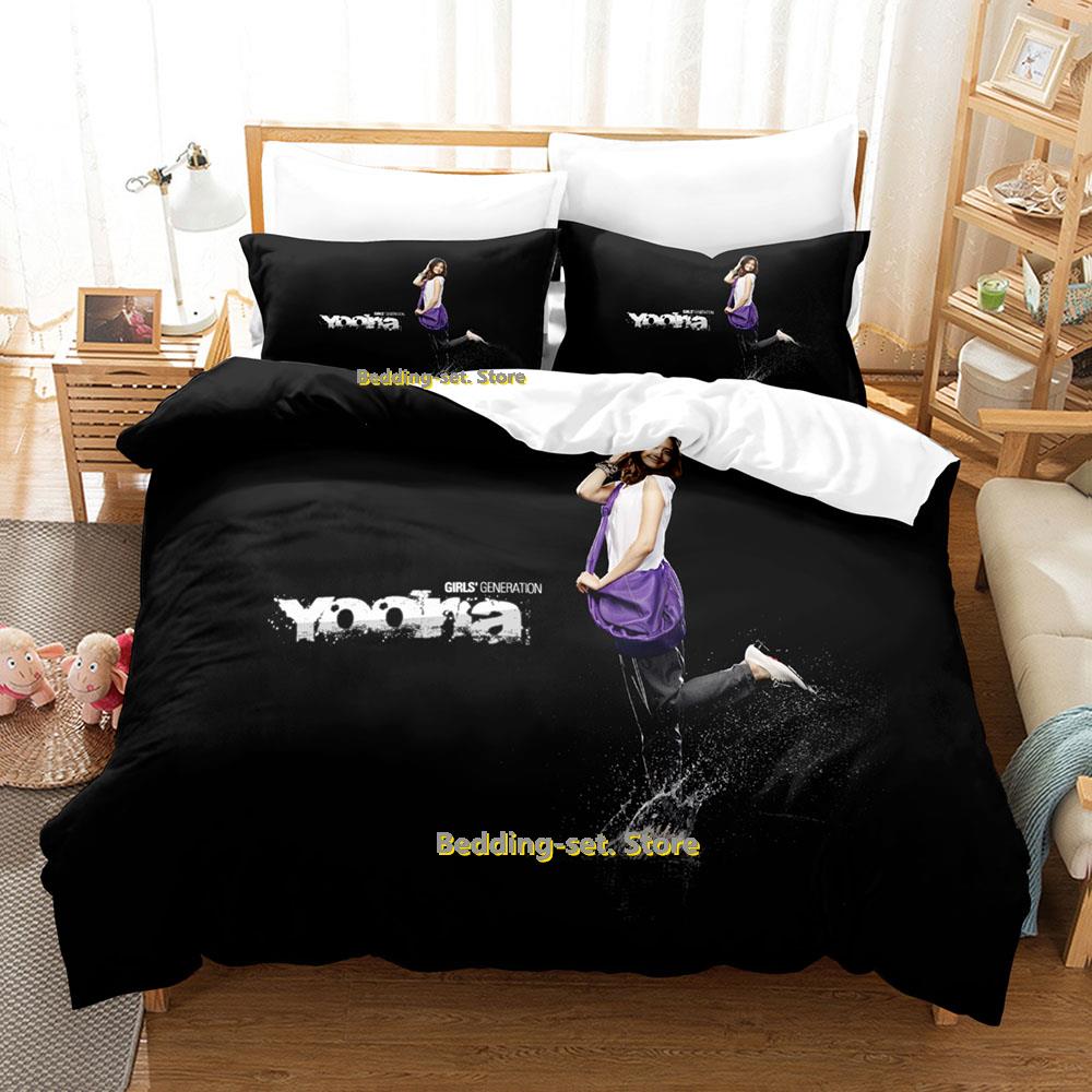Kpop Young Girls Generation Комплект постельного белья Односпальный Двуспальный Full Quen King-Sized Размеры Размеры Комплект постельного белья Взрослые Дети Спальня Трехкомпонентные комплекты