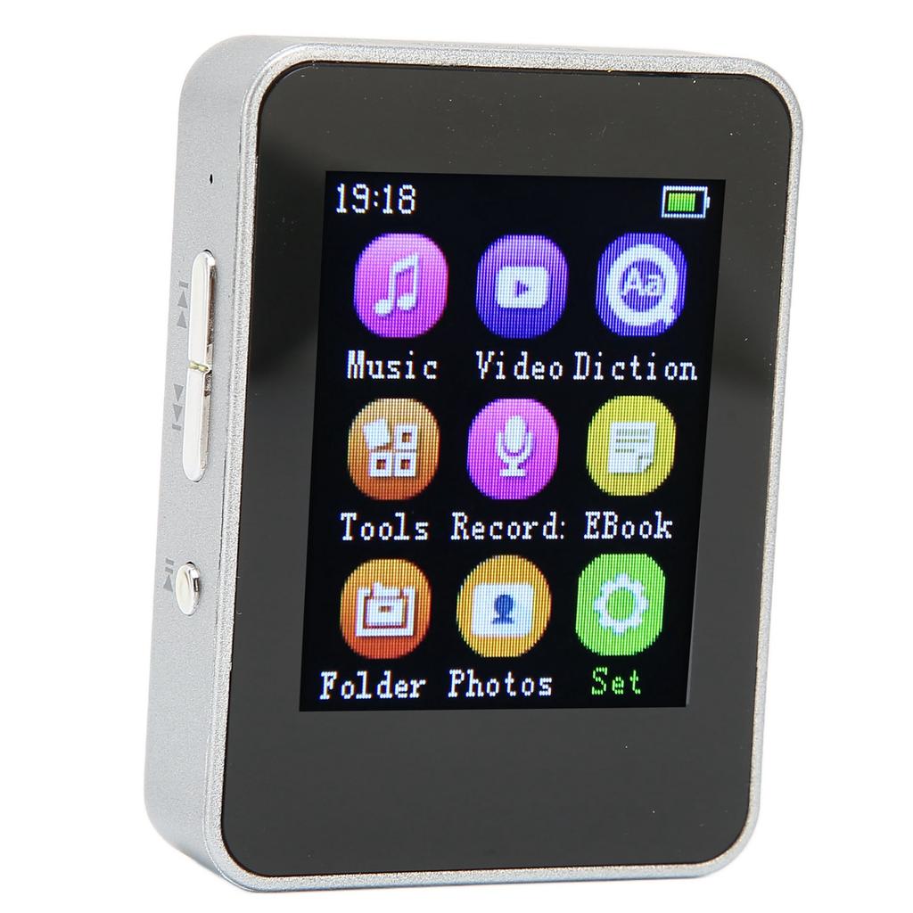 T7 MP4-плеер 1,8-дюймовый большой экран музыкальный плеер с FM-радио, функцией записи для ходьбы, бега, серебристый, 4 ГБ