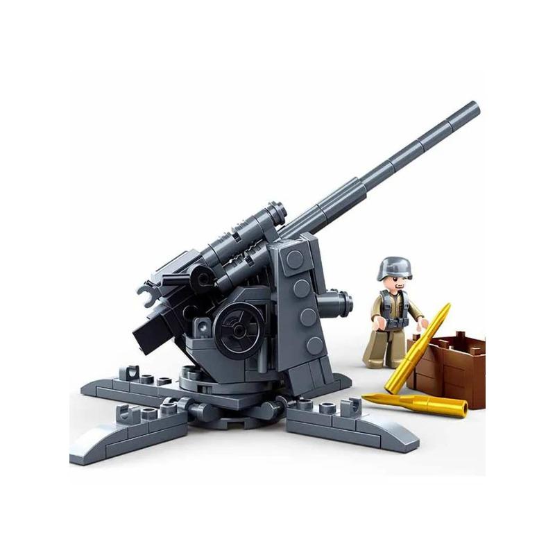 115 шт. WW2 военные строительные блоки для оружия 88 мм Flak противотанковая модель набор кирпичей с фигурками развивающие игрушки «сделай сам» для детей мальчиков