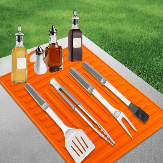 Силиконовый коврик для гриля, инструменты для гриля, большой коврик-лопатка для Blackstone, нескользящий уличный коврик для гриля, коврики для выпечки, коврик для боковой полки для гриля