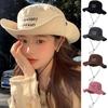 Вышитые буквы шляпы-ведра для женщин на открытом воздухе путешествия защита от солнца скалолазание походы рыболовная шляпа мужская мода универсальная шляпа для бассейна