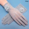 Women Non-Slip Riding and Driving Flowers Mittens Lace Gloves Sunscreen Gloves Ice Silk