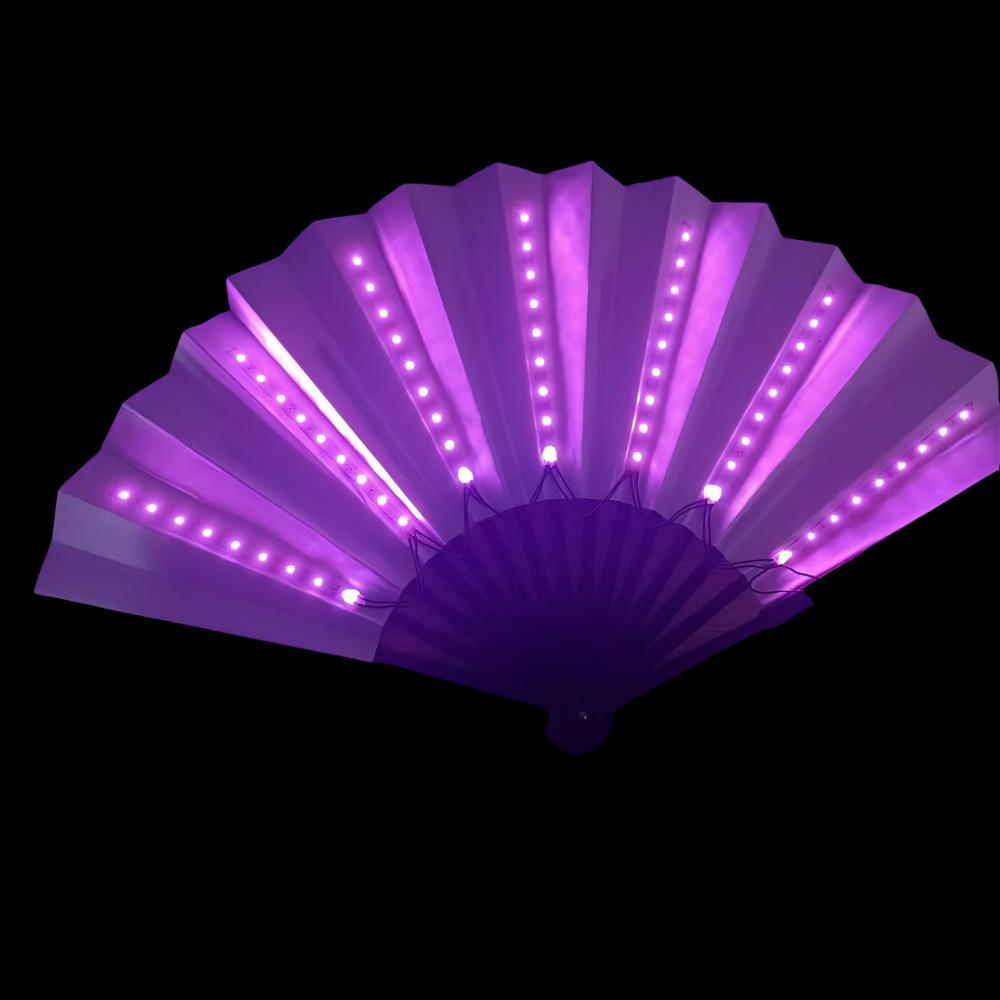 Радужный светодиодный RGB складной веер с пультом и USB-зарядкой - 7 цветов