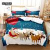 Christmas Digital Printing Bedding Set Christmas Santa Duvet Cover Set 3D Bedding Linen Queen Size Fashion Design