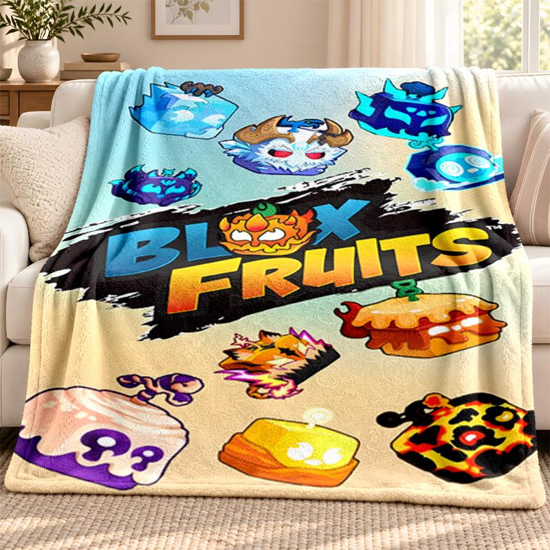 Blox Fruits blanket Flannel Blanket Soft Cozy Plush Throw for Sofa Bed Lightweight Home Decoration Outdoor camping