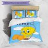 3pcs Tweety3 Cover Set - Personalized Name, HD Printed Bedding with 1 Cover and 2 Pillowcases - Perfect for Home Decor, Easy Care